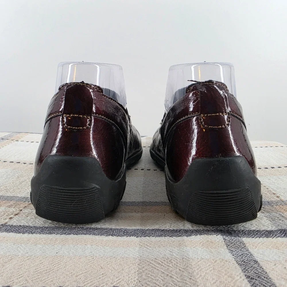 Rieker Antistress Womens Burgundy Patent Leather Mary Jane Flats Shoes Size 37 - Picture 4 of 11